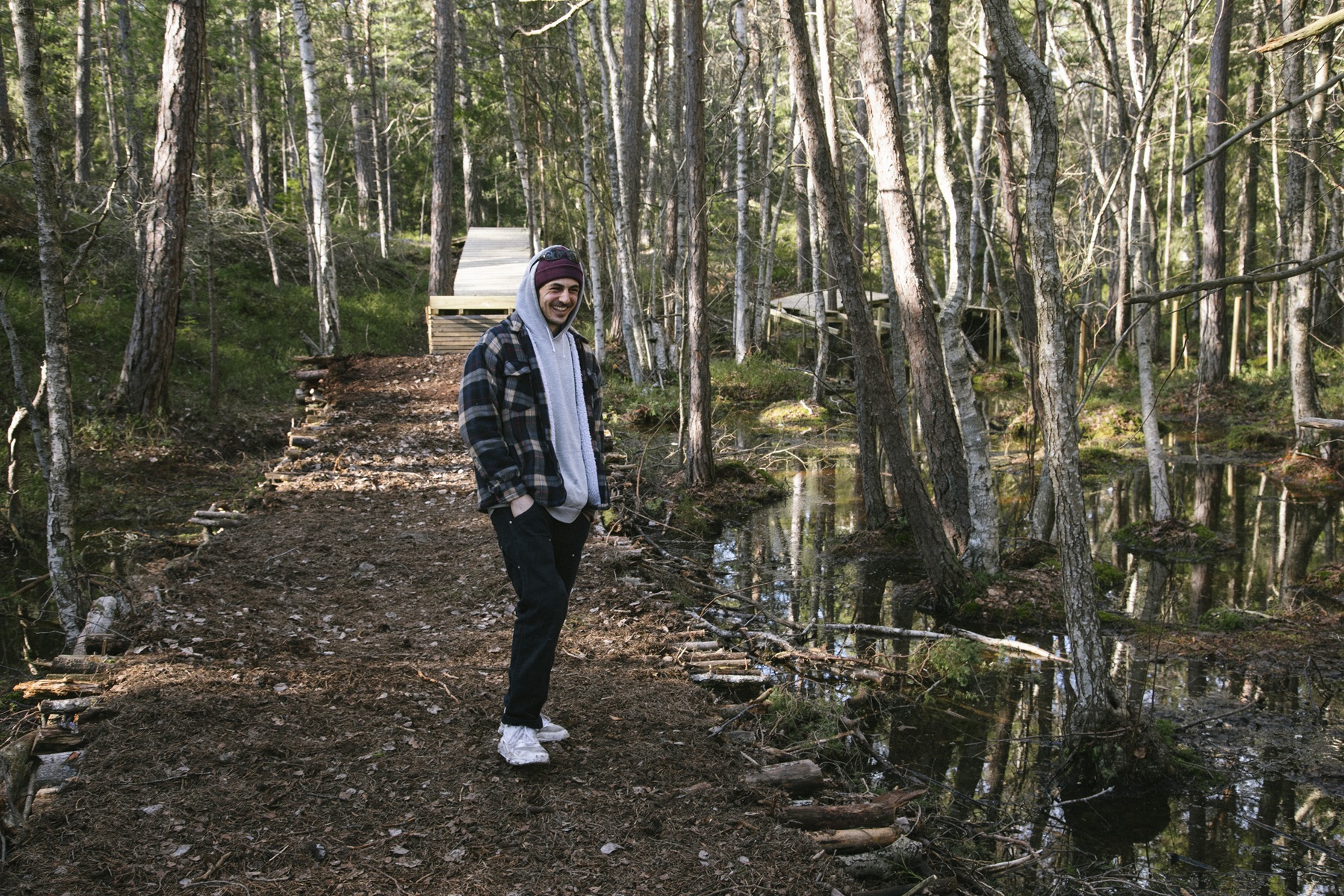 Paolo Nahas working with wood